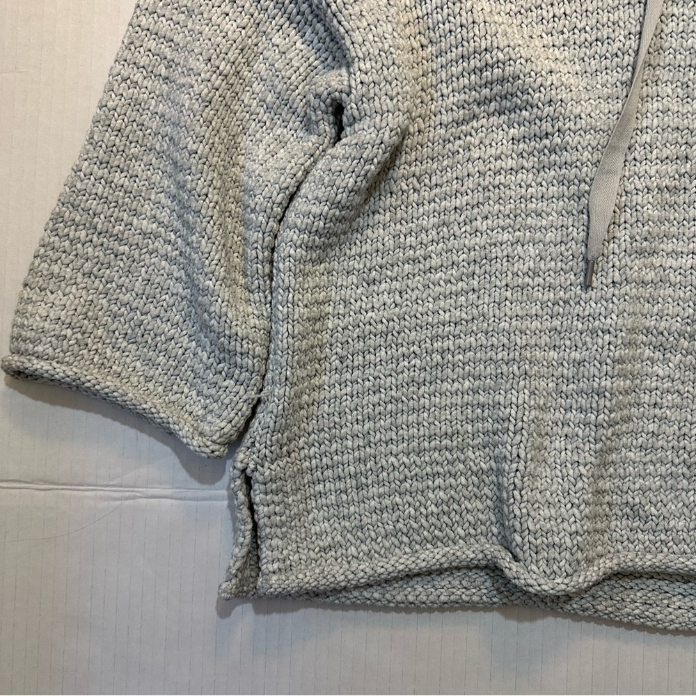 LOFT LOU & GREY - Grey Hooded Knit Sweater - Size Large - Picture 5 of 8